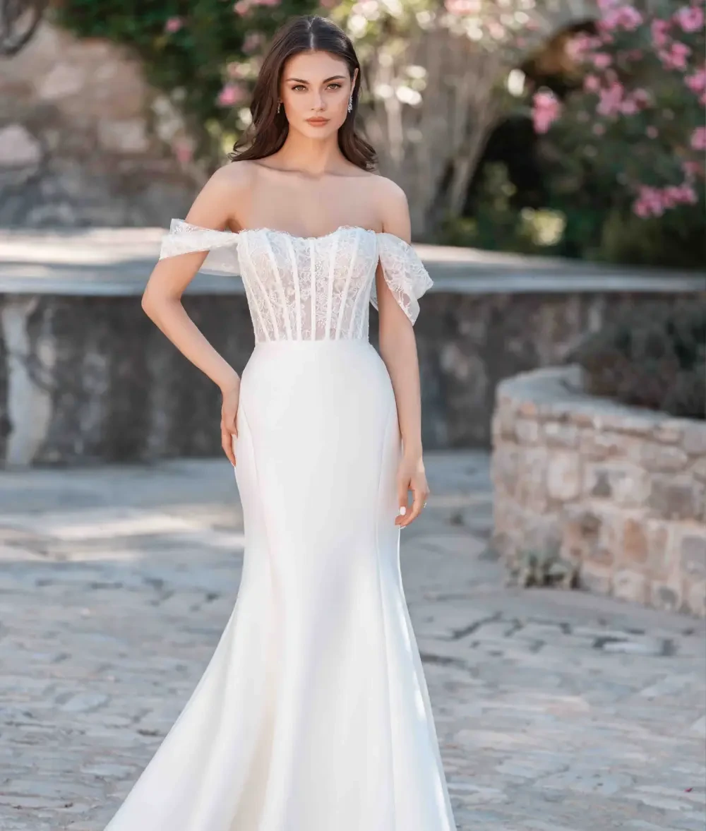 Model wearing a Allure Bridals dress