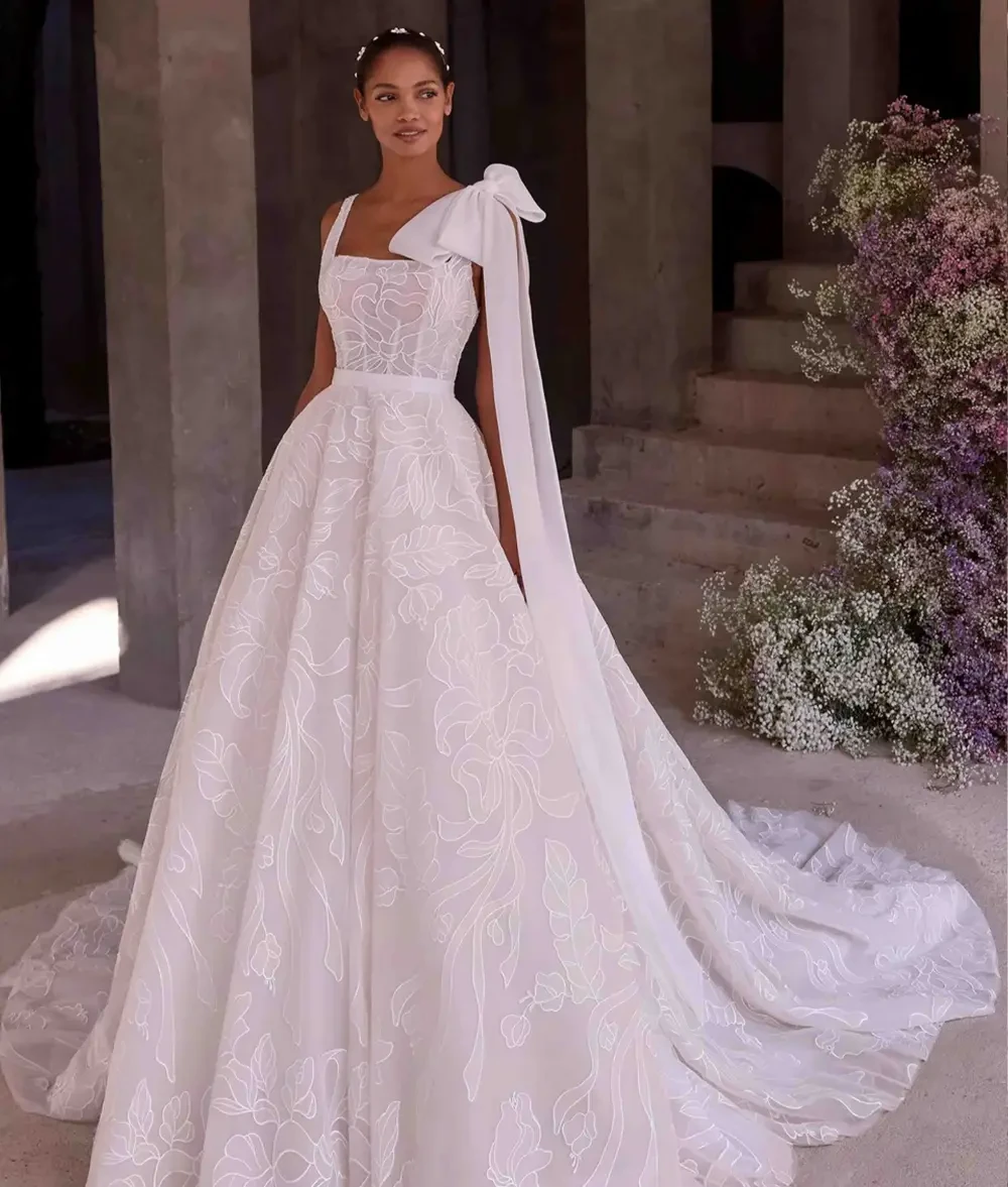 Model wearing a Morilee wedding dress